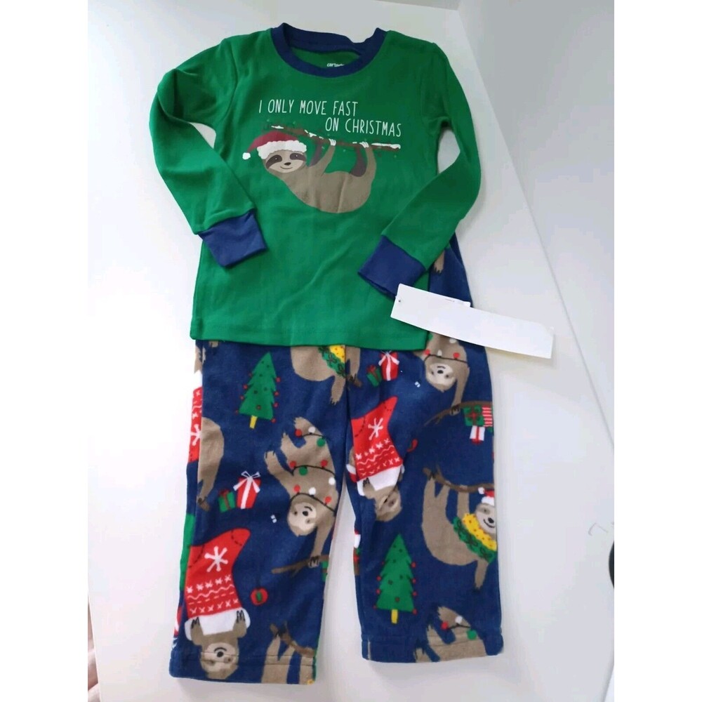 NWT Carter's Baby Infant 2 piece Pajama Set 2T Unisex Christmas Holidays